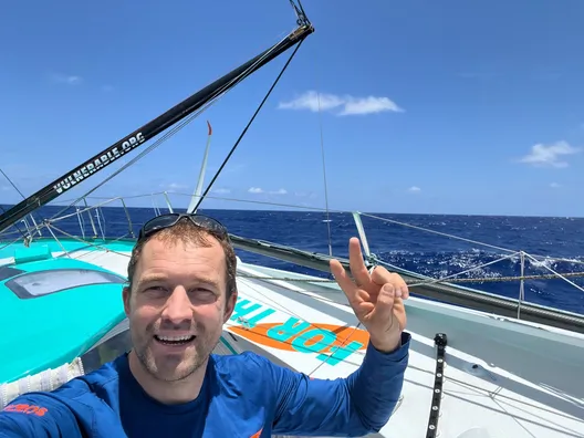 COURSE, 02 JANVIER 2025 : Photo envoyée depuis le bateau VULNERABLE SG lors de la course à la voile du Vendée Globe le 02 janvier 2025. (Photo du skipper Sam Goodchild)