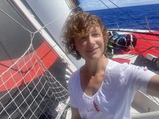 LE 17 DÉCEMBRE 2024 : Photo envoyée depuis le bateau MACSF lors de la course à la voile du Vendée Globe le 17 décembre 2024. (Photo du skipper Isabelle Joschke)