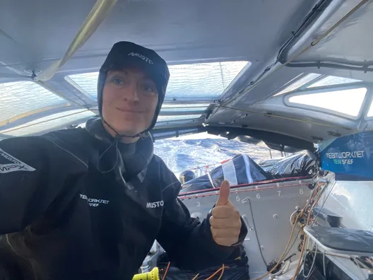 COURSE, 23 JANVIER 2025 : Photo envoyée depuis le bateau TeamWork - Team Snef lors de la course à la voile du Vendée Globe le 23 janvier 2025 - (Photo du skipper Justine Mettraux).