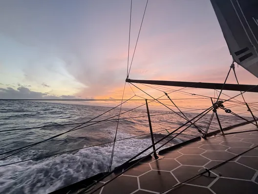 COURSE, 23 JANVIER 2025 : Photo envoyée depuis le bateau GUYOT Environnement - Water Family lors de la course à la voile du Vendée Globe le 23 janvier 2025. (Photo du skipper Benjamin Dutreux)