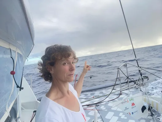 25 DÉCEMBRE 2024 : Photo envoyée depuis le bateau MACSF lors de la course à la voile du Vendée Globe le 25 décembre 2024. (Photo du skipper Isabelle Joschke)