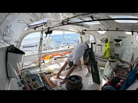 Yoga onboard an IMOCA / Sam Goodchild on the Vendée Globe
