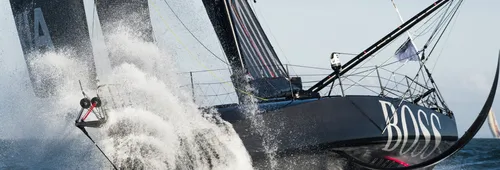 Hugo Boss is taking the start of the Vendee Globe sailing race in les Sables d’Olonne, France, on November 8, 2020