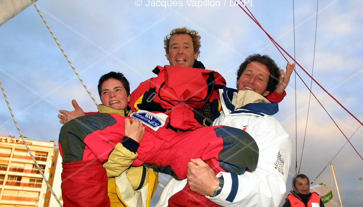 ELLEN MACARTHUR (GBR) / 2ND - ROLAND JOURDAIN (FRA) / 3RD - MICHEL DESJOYEAUX (FRA) / WINNER