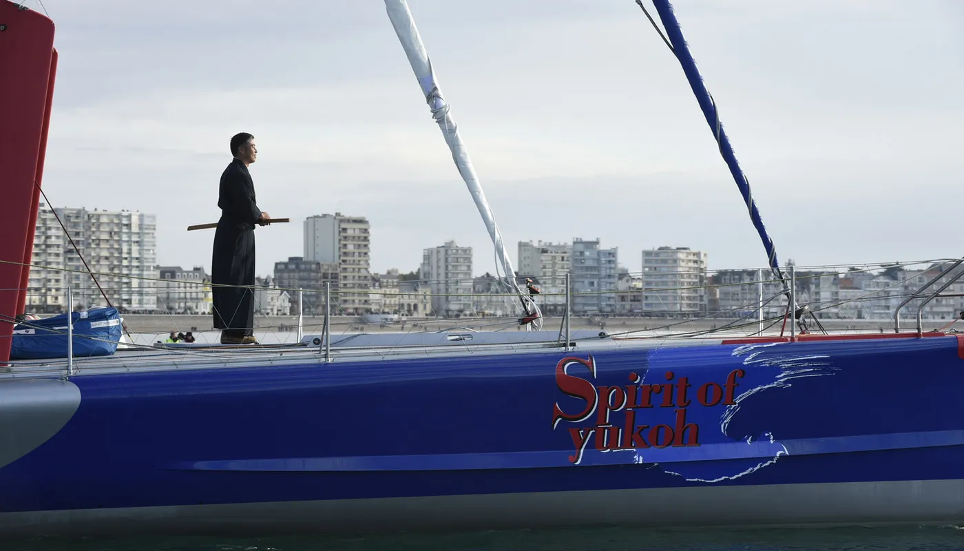 Kojiro Shiraishi (JAP), skipper Spirit of Yukoh, Les Sables d'Olonne le 6 novembre 2016