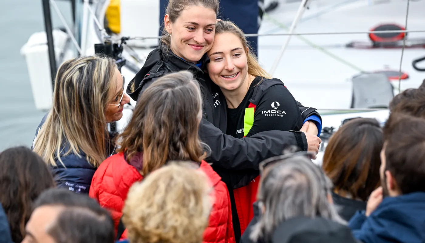 LES SABLES D'OLONNE, FRANCE - 10 NOVEMBRE 2024 : Les 40 concurrents IMOCA sont photographiés avant la ligne de départ de la 10e édition du Vendée Globe, le 10 novembre 2024 aux Sables d'Olonne, France. (Photo par Olivier Blanchet / Alea)