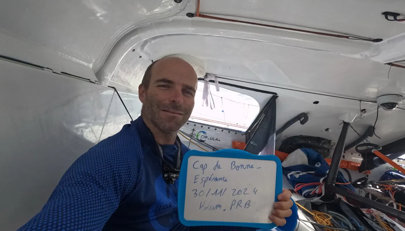 30 NOVEMBRE 2024 : Photo envoyée depuis le bateau HOLCIM - PRB lors de la course à la voile du Vendée Globe le 30 novembre 2024. (Photo du skipper Nicolas Lunven) Cap de Bonne Espérance
