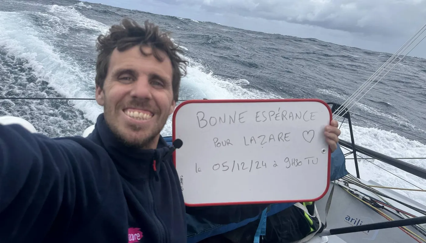 COURSE, 05 DÉCEMBRE 2024 : Photo envoyée depuis le bateau Lazare lors de la course à la voile du Vendée Globe le 05 décembre 2024. (Photo du skipper Tanguy Le Turquais) Cap de Bonne Espérance