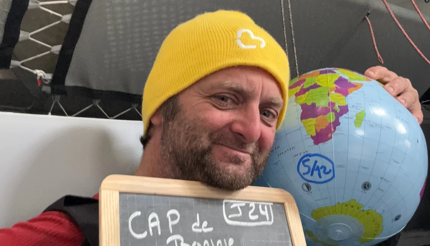 COURSE, 05 DÉCEMBRE 2024 : Photo envoyée depuis le bateau La Mie Caline lors de la course à la voile du Vendée Globe le 05 décembre 2024. (Photo du skipper Arnaud Boissières) Cap de Bonne Espérance