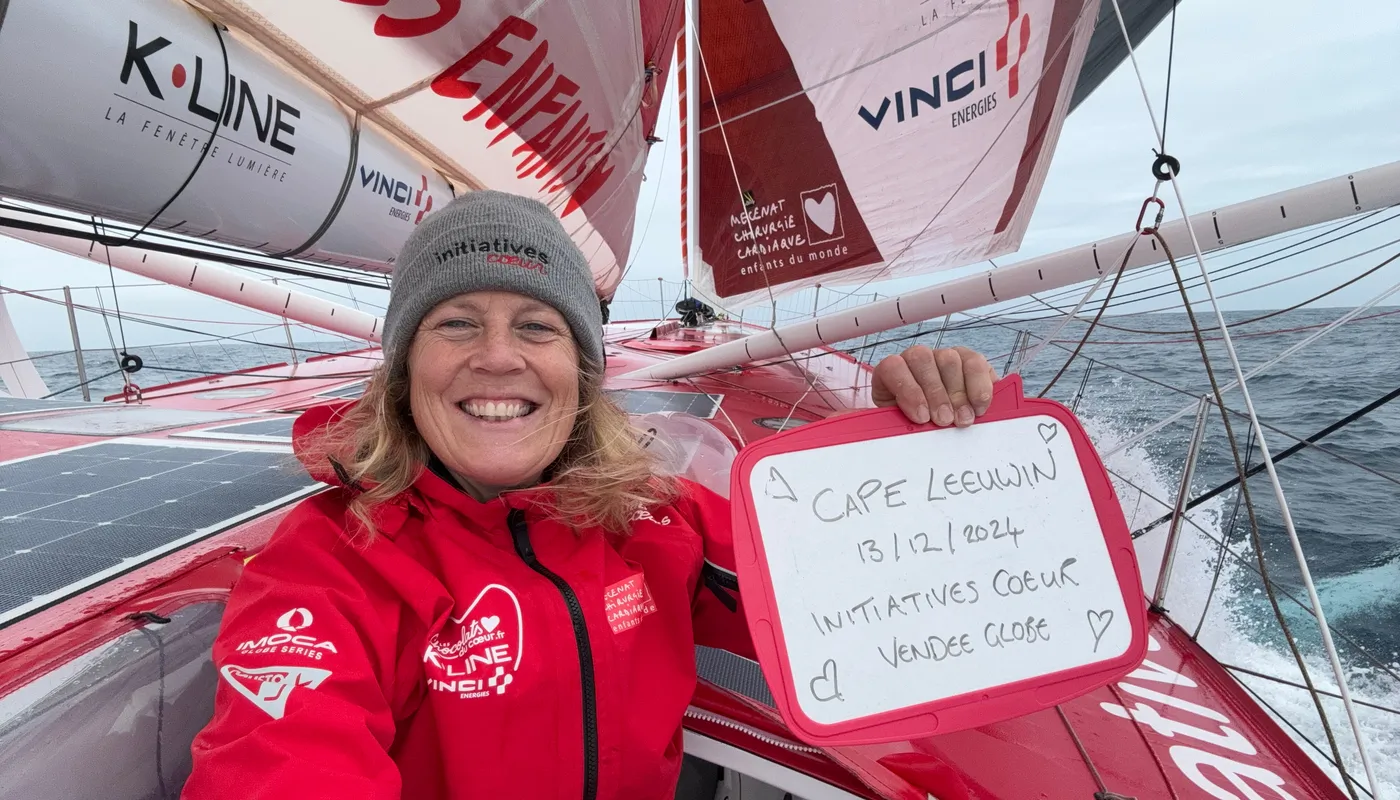 COURSE, 13 DÉCEMBRE 2024 : Photo envoyée depuis le bateau Initiatives-Coeur lors de la course à la voile du Vendée Globe le 13 décembre 2024. (Photo du skipper Sam Davies) Cape Leeuwin
