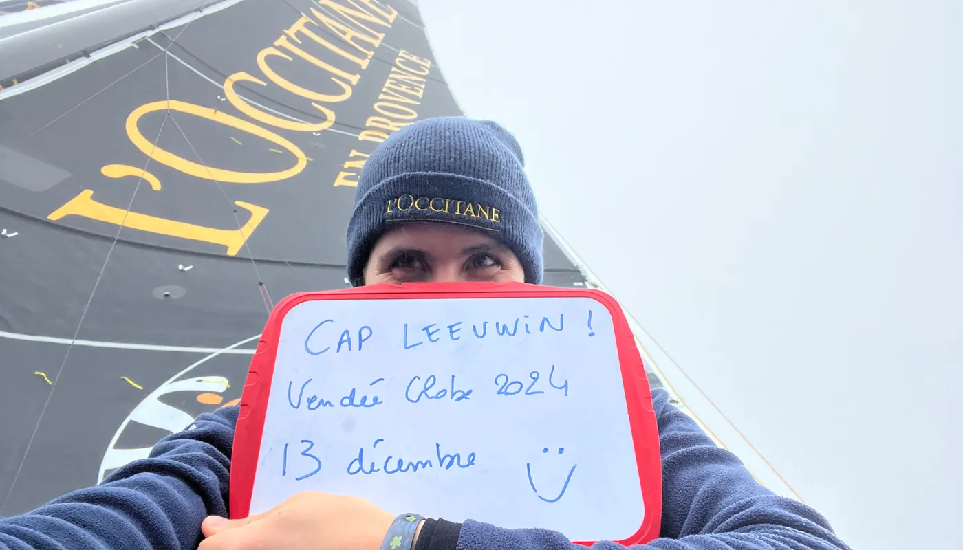 COURSE, 13 DÉCEMBRE 2024 : Photo envoyée depuis le bateau L'Occitane en Provence lors de la course à la voile du Vendée Globe le 13 décembre 2024. (Photo de la skipper Clarisse Crémer) Cap Leeuwin