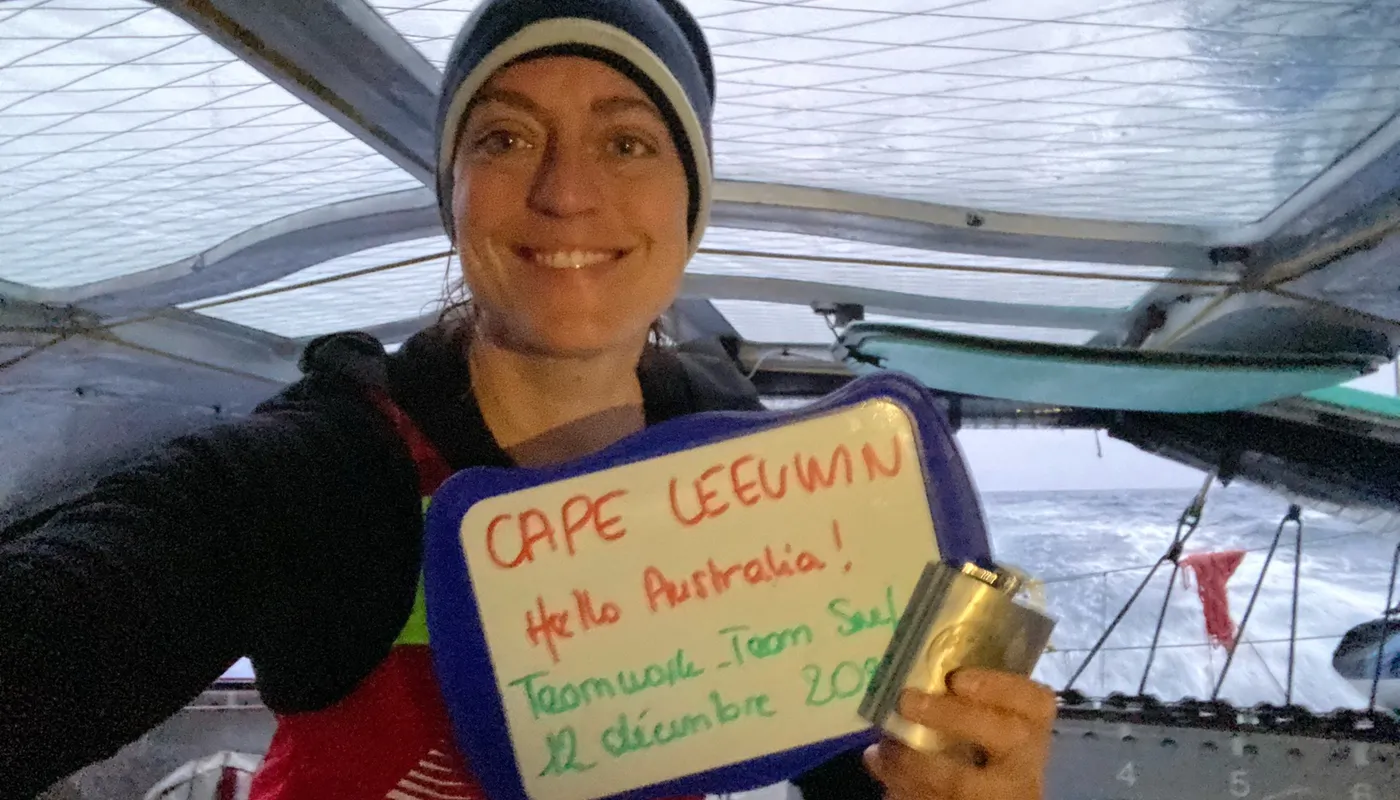 COURSE, 13 DÉCEMBRE 2024 : Photo envoyée depuis le bateau TeamWork - Team Snef lors de la course à la voile du Vendée Globe, le 13 décembre 2024. (Photo du skipper Justine Mettraux) Cap Leeuwin