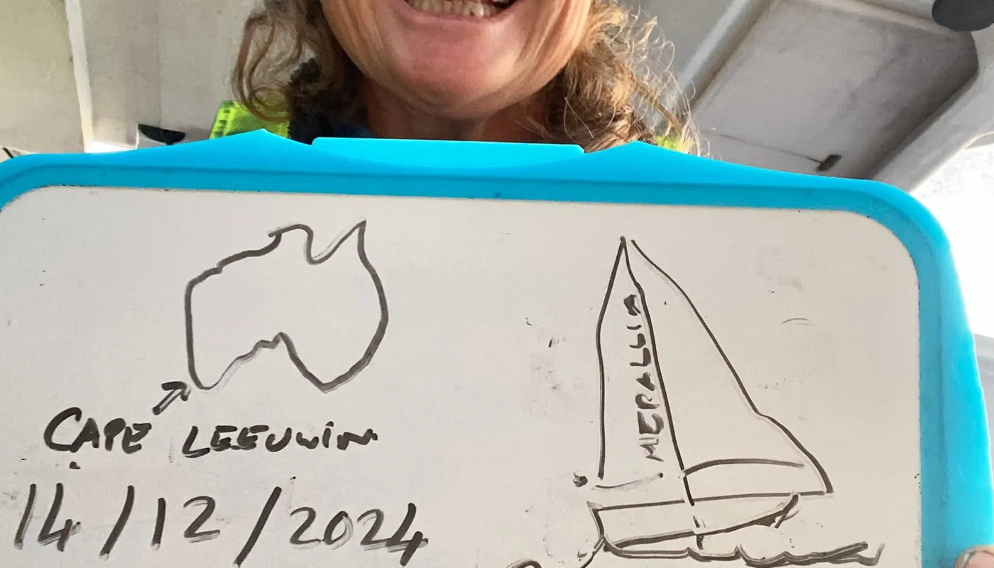 14 DÉCEMBRE 2024 : Photo envoyée depuis le bateau Medallia lors de la course à la voile du Vendée Globe le 14 décembre 2024. (Photo du skipper Pip Hare)