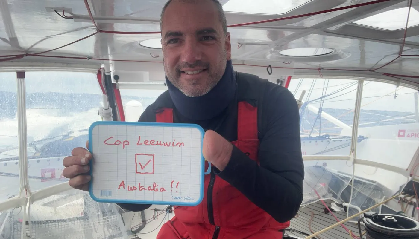 COURSE, 16 DÉCEMBRE 2024 : Photo envoyée depuis le bateau Groupe APICIL lors de la course à la voile du Vendée Globe le 16 décembre 2024. (Photo du skipper Damien Seguin) Cap Leeuwin