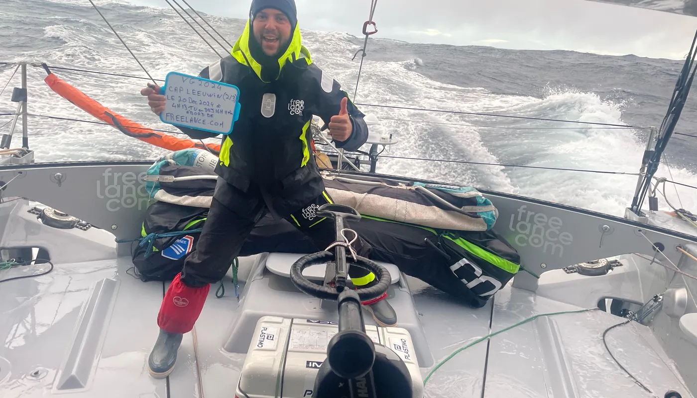 20 DÉCEMBRE 2024 : Photo envoyée depuis le bateau Freelance.com lors de la course à la voile du Vendée Globe le 20 décembre 2024. (Photo du skipper Guirec Soudée) Cap Leeuwin