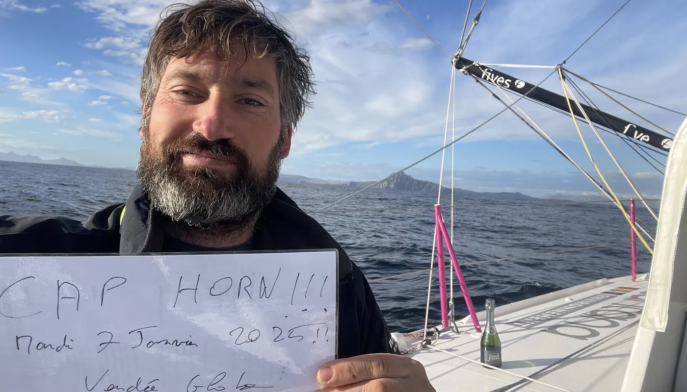 COURSE, 07 JANVIER 2025 : Photo envoyée depuis le bateau Fives Group - Lantana Environnement lors de la course à la voile du Vendée Globe le 7 janvier 2025. (Photo du skipper Louis Duc) Cap Horn