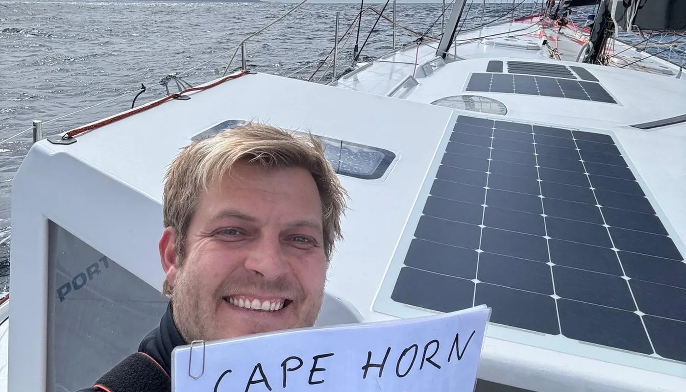COURSE, 14 JANVIER 2025 : Photo envoyée depuis le bateau Tut Gut. Passage du Cap Horn lors de la course à la voile du Vendée Globe le 14 janvier 2025. (Photo du skipper Oliver Heer)