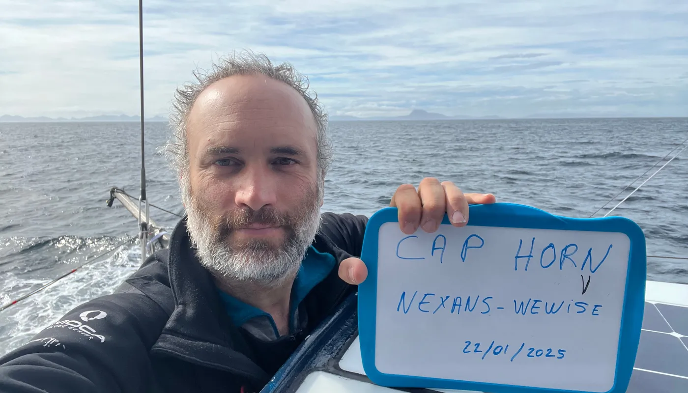 COURSE, 22 JANVIER 2024 : Photo envoyée depuis le bateau Nexans - Wewise lors de la course à la voile du Vendée Globe le 22 janvier 2024. (Photo du skipper Fabrice Amedeo) Cap Horn