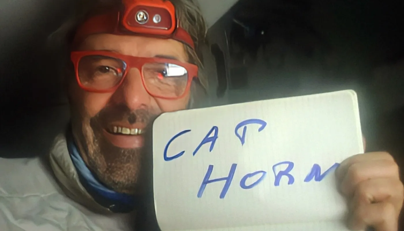 COURSE, 23 JANVIER 2025 : Photo envoyée depuis le bateau D'Ieteren Group lors de la course à la voile du Vendée Globe le 23 janvier 2025. (Photo du skipper Denis Van Weynbergh) Cap Horn