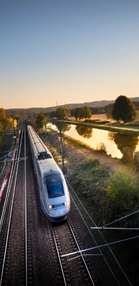 A TGV on rails
